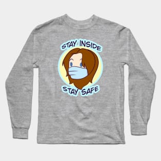 Grim Says Stay Safe, Stay Inside Long Sleeve T-Shirt